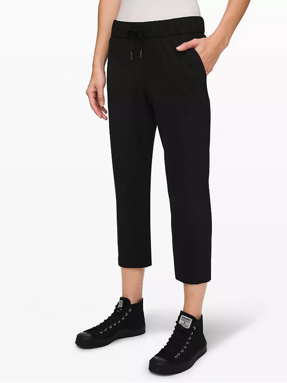 lululemon athletica Black Cropped Drawstring Pants